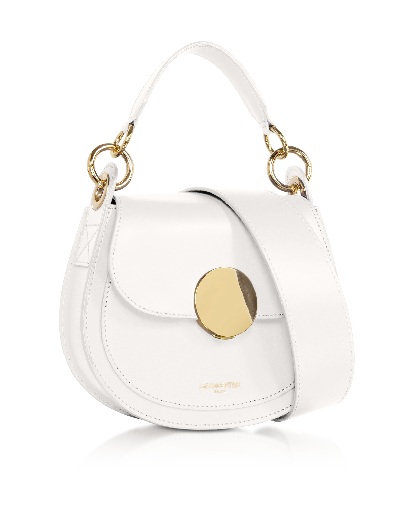The Yucca Soho Shoulder Bag, from Le Parmentier at Mazzi D  Fiori, is made of smooth genuine Italian calf leather and features a modern interpretation of the classic saddle silhouette. It is designed to keep you organised throughout the day and perfect for casual fun nights. The bag includes a top handle, a flap top with a magnetic snap closure and bold hardware detail. There is also a pocket under the flap for additional storage. The wide shoulder strap is adjustable for your comfort. 