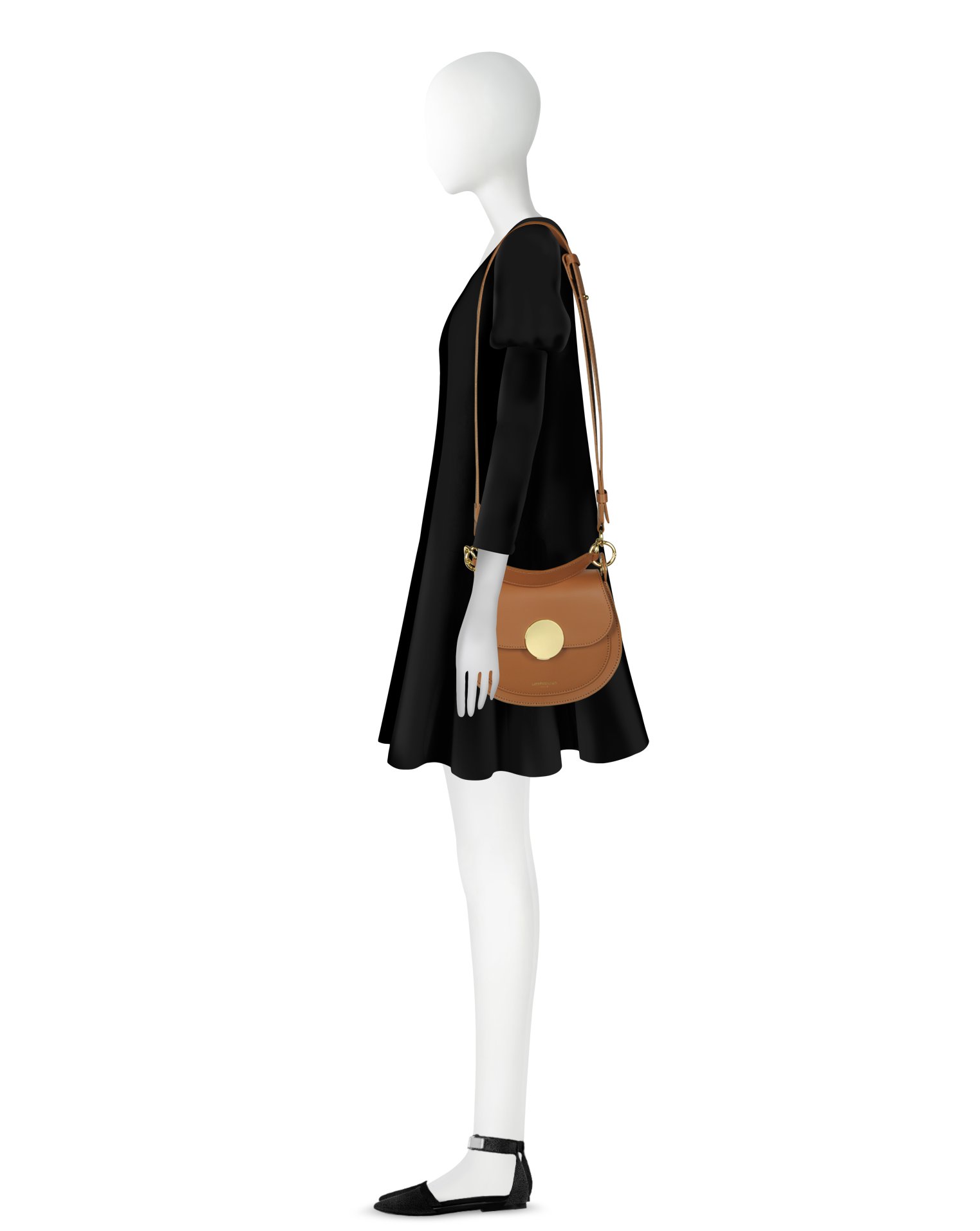 The Yucca Solo Shoulder Bag, from Le Parmentier at Mazzi d Fiori, is made of smooth genuine Italian calf leather and features a modern interpretation of the classic saddle silhouette. It is designed to keep you organised throughout the day and perfect for casual fun nights. The bag includes a top handle, a flap top with a magnetic snap closure and bold hardware detail. There is also a pocket under the flap for additional storage. The wide shoulder strap is adjustable for your comfort. 